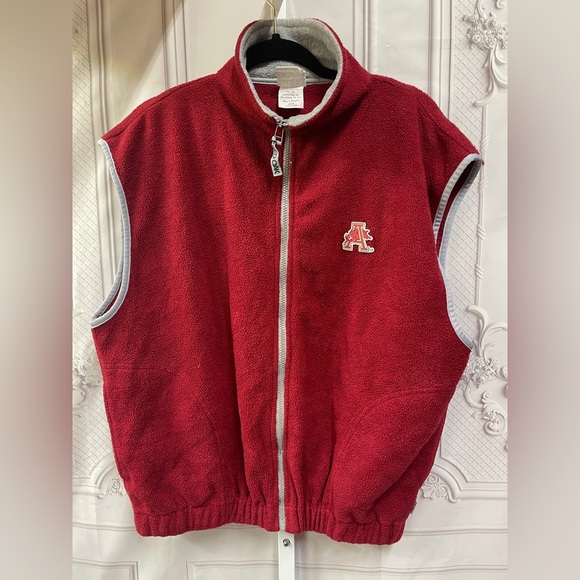 Arkansas Razorback Red Oak Vintage Fleece Game Day Size Large Vest - Picture 1 of 10